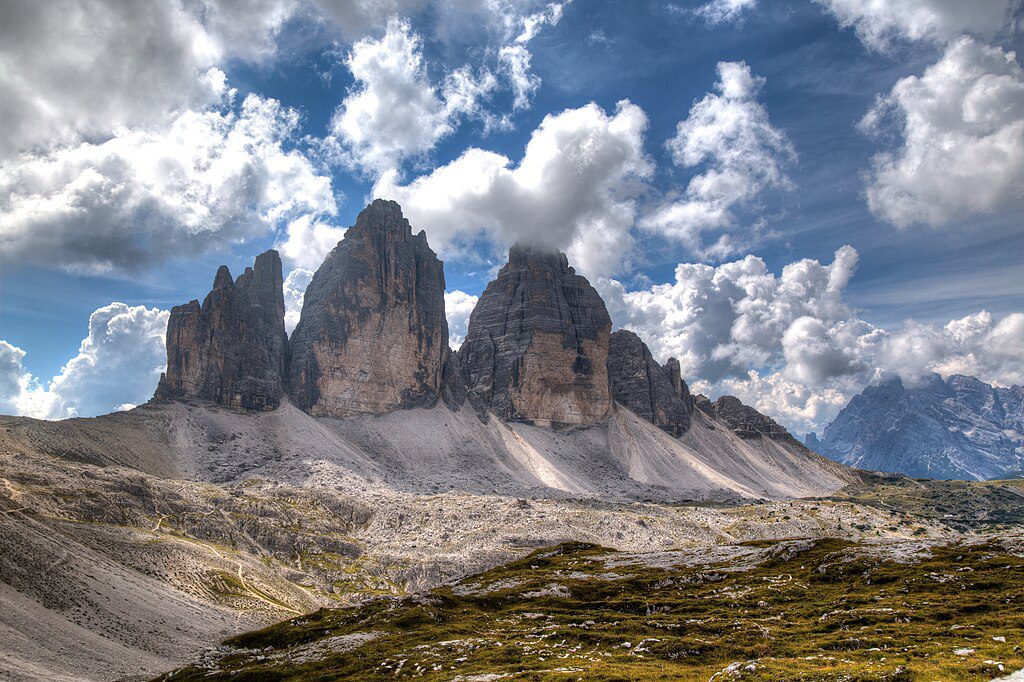 Dolomites, Italy || Massive alpine limestone walls above dramatic valleys || https://www.thecrag.com/en/climbing/italy/dolomites