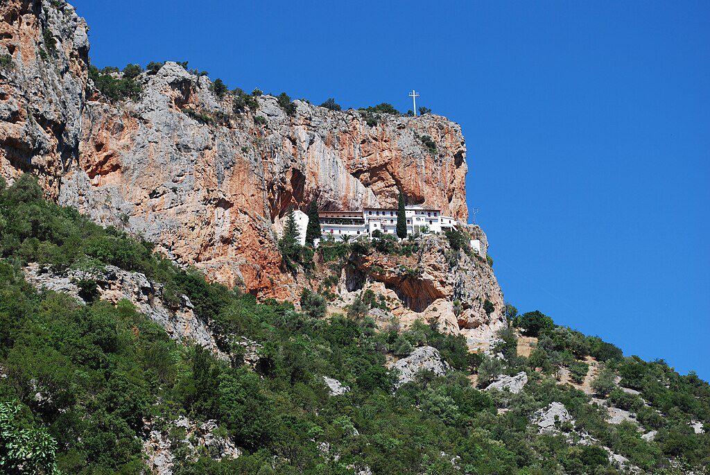 Leonidio, Greece || Colorful limestone tufa climbing above the sea || https://www.thecrag.com/en/climbing/leonidio